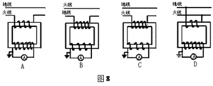 在變電站里,經(jīng)常要用交流電表去監(jiān)測電網(wǎng)上的強電流,所用的器材叫電流互感器。如圖8所示的四個圖中,能_360問答